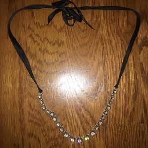 Stella & Dot Diamond Black String Necklace